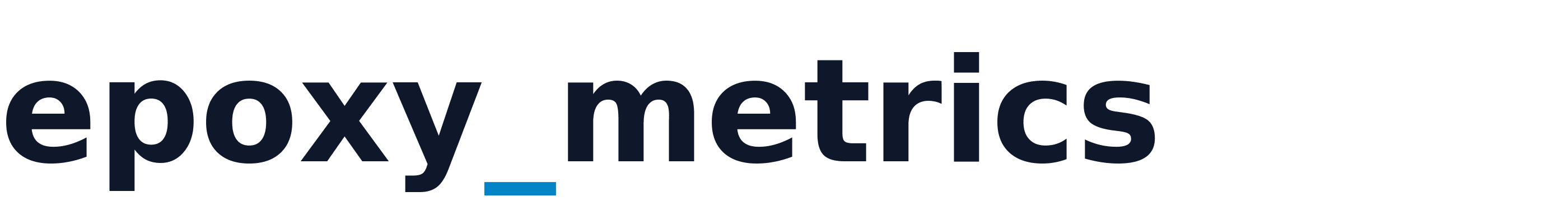 Epoxy Metrics